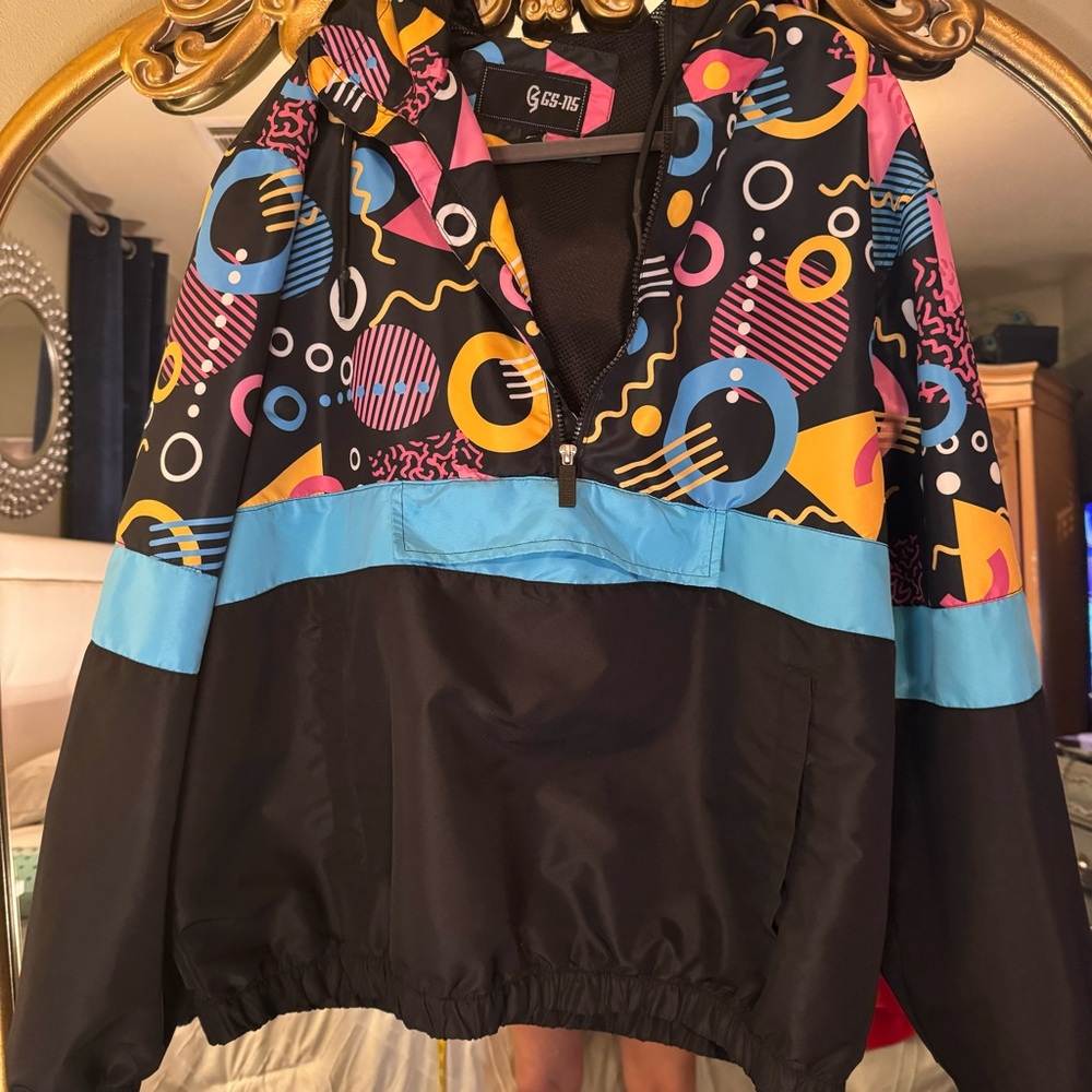 Unisex 80s windbreaker size 2X
